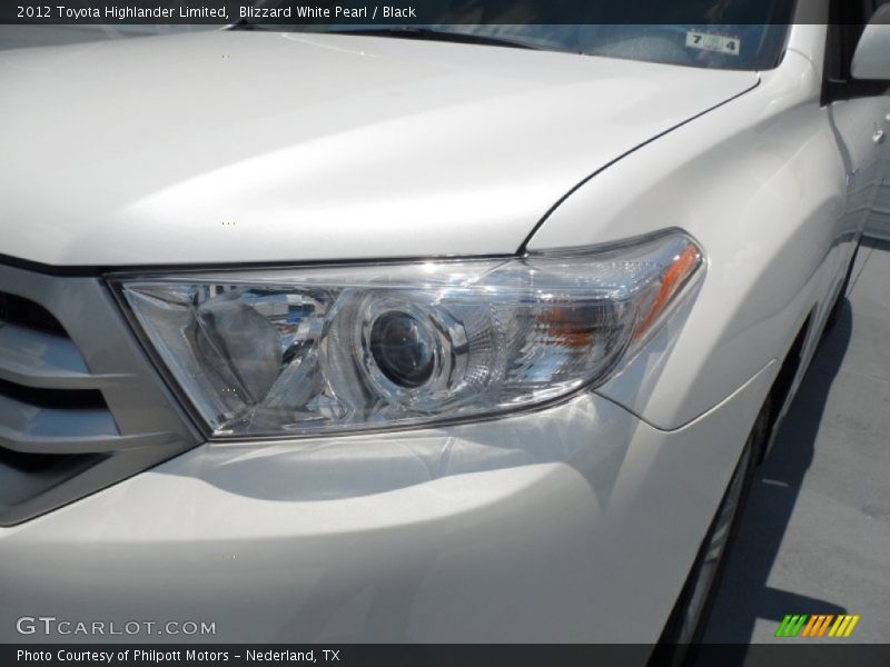 Blizzard White Pearl / Black 2012 Toyota Highlander Limited