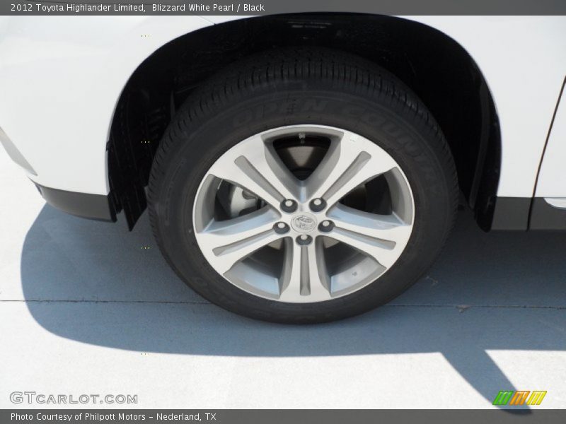 Blizzard White Pearl / Black 2012 Toyota Highlander Limited