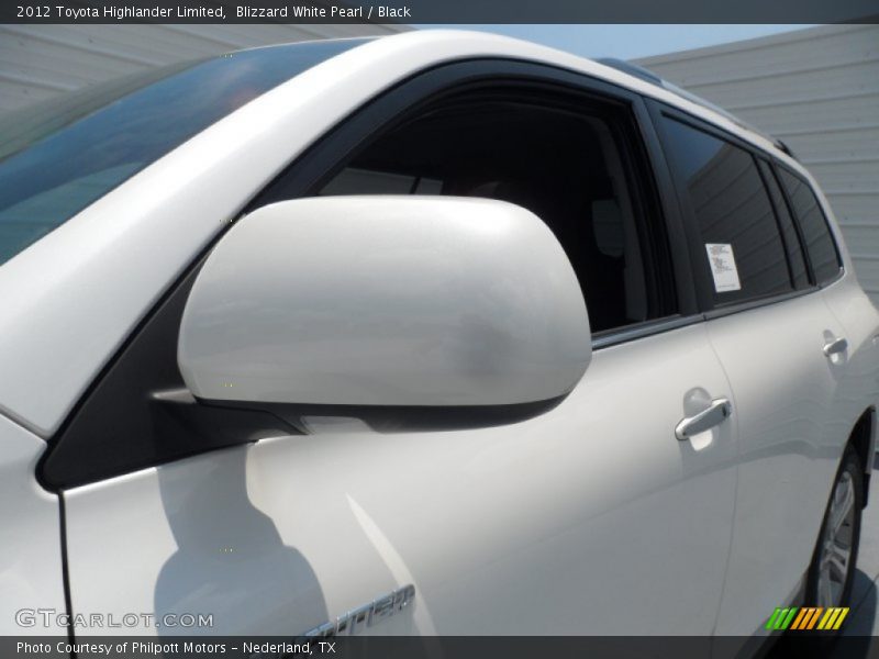 Blizzard White Pearl / Black 2012 Toyota Highlander Limited