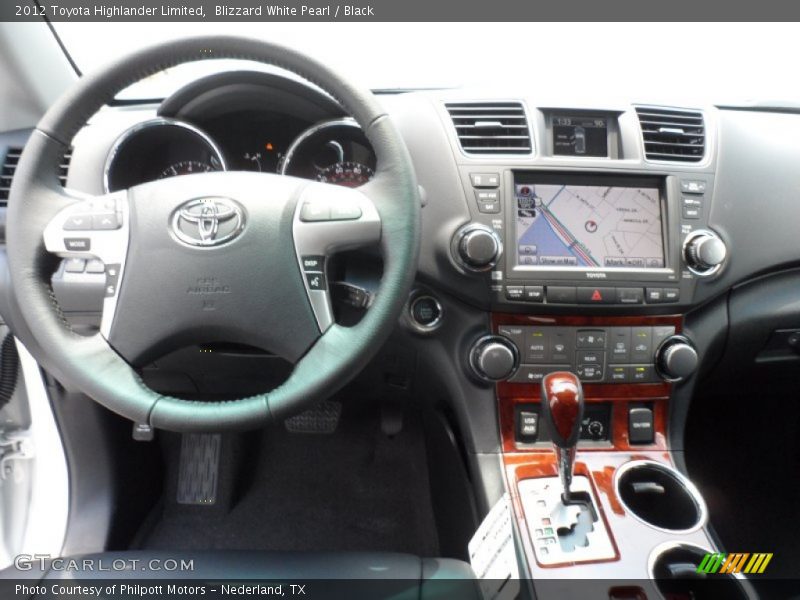 Blizzard White Pearl / Black 2012 Toyota Highlander Limited