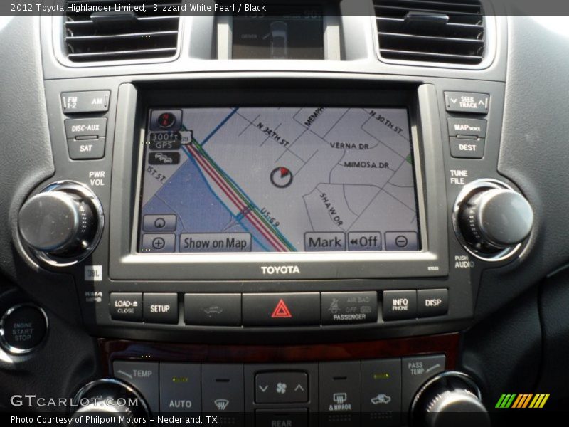 Blizzard White Pearl / Black 2012 Toyota Highlander Limited
