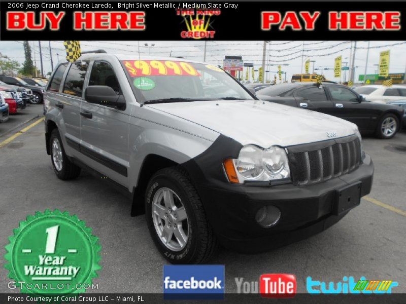 Bright Silver Metallic / Medium Slate Gray 2006 Jeep Grand Cherokee Laredo