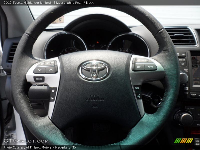 Blizzard White Pearl / Black 2012 Toyota Highlander Limited