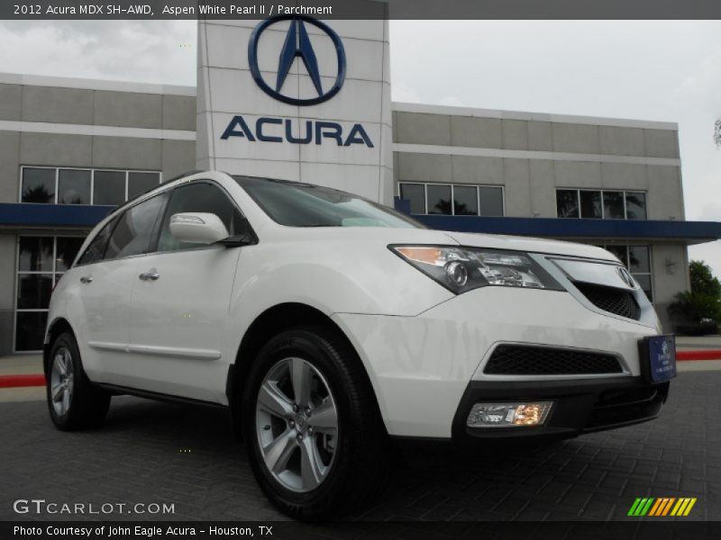 Aspen White Pearl II / Parchment 2012 Acura MDX SH-AWD