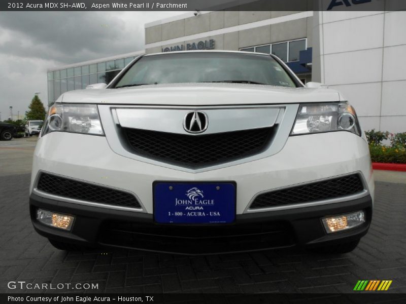 Aspen White Pearl II / Parchment 2012 Acura MDX SH-AWD