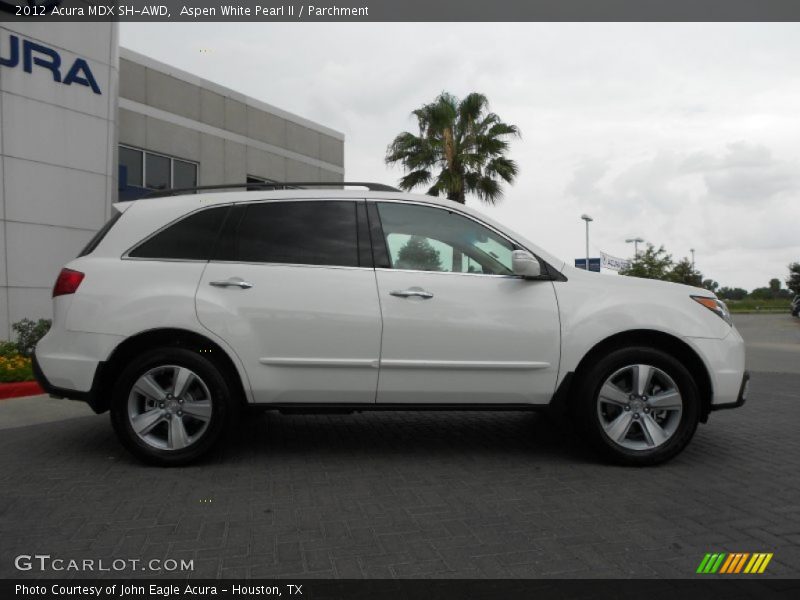 Aspen White Pearl II / Parchment 2012 Acura MDX SH-AWD