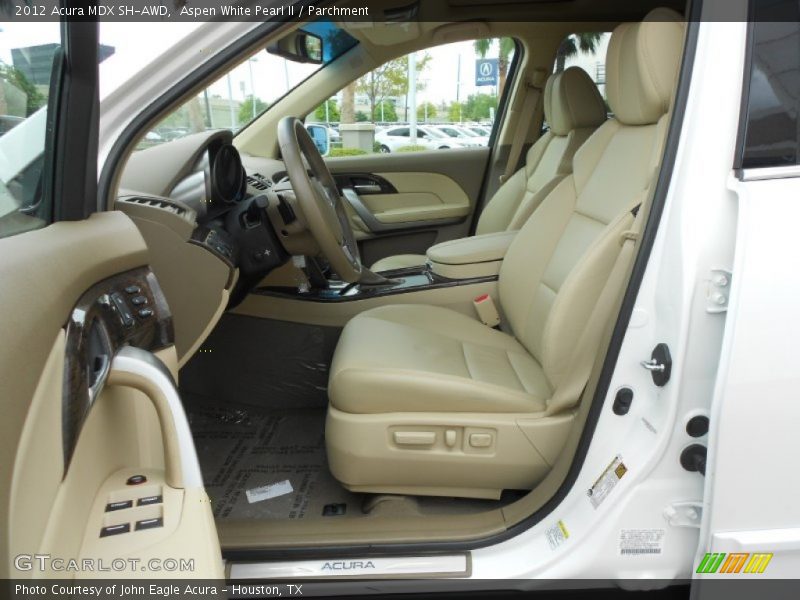 Aspen White Pearl II / Parchment 2012 Acura MDX SH-AWD