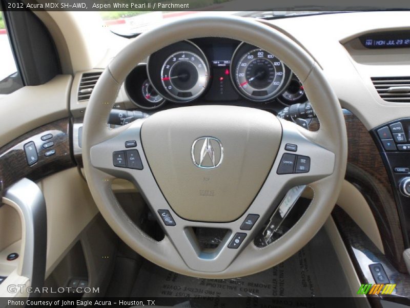 Aspen White Pearl II / Parchment 2012 Acura MDX SH-AWD