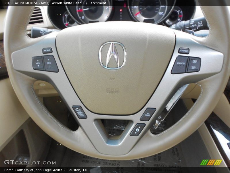Aspen White Pearl II / Parchment 2012 Acura MDX SH-AWD