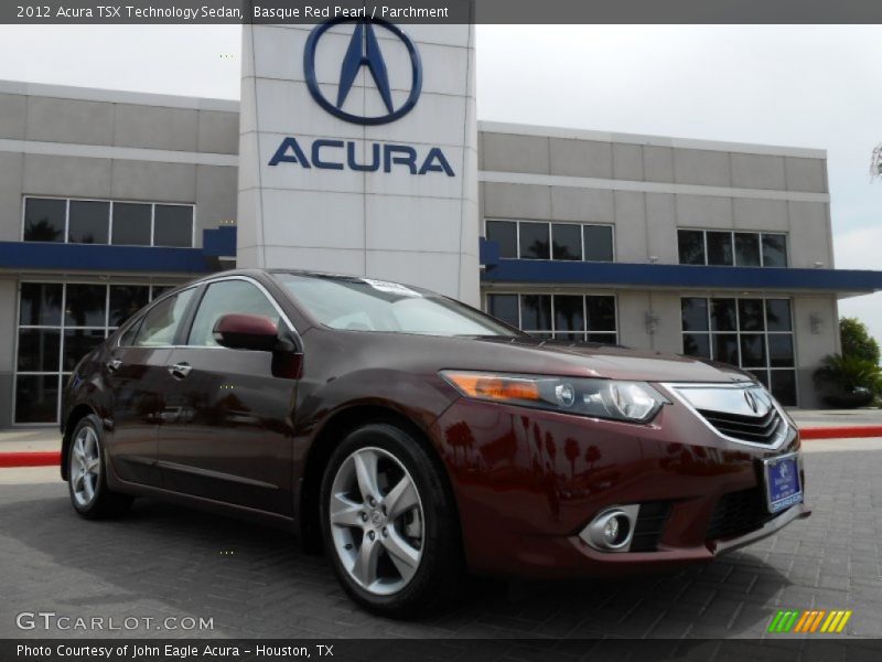 Basque Red Pearl / Parchment 2012 Acura TSX Technology Sedan