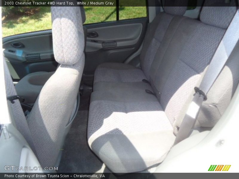 Rear Seat of 2003 Tracker 4WD Hard Top