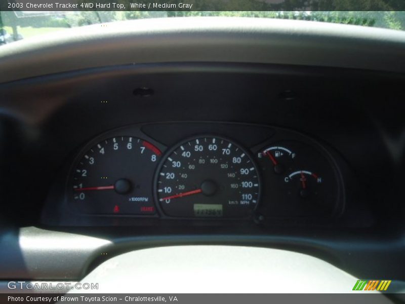  2003 Tracker 4WD Hard Top 4WD Hard Top Gauges