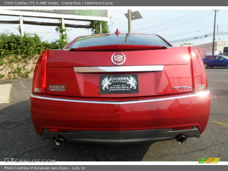 Crystal Red / Cashmere/Cocoa 2009 Cadillac CTS 4 AWD Sedan