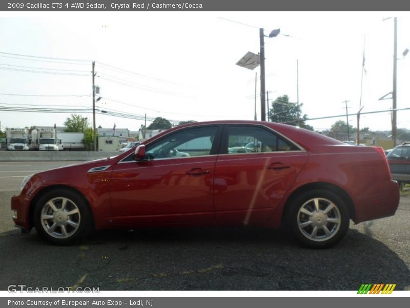 Crystal Red / Cashmere/Cocoa 2009 Cadillac CTS 4 AWD Sedan