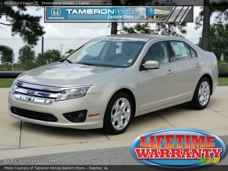 Smokestone Metallic / Camel 2010 Ford Fusion SE
