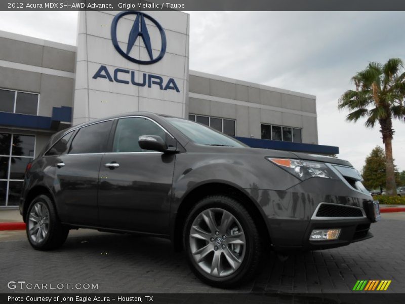 Grigio Metallic / Taupe 2012 Acura MDX SH-AWD Advance
