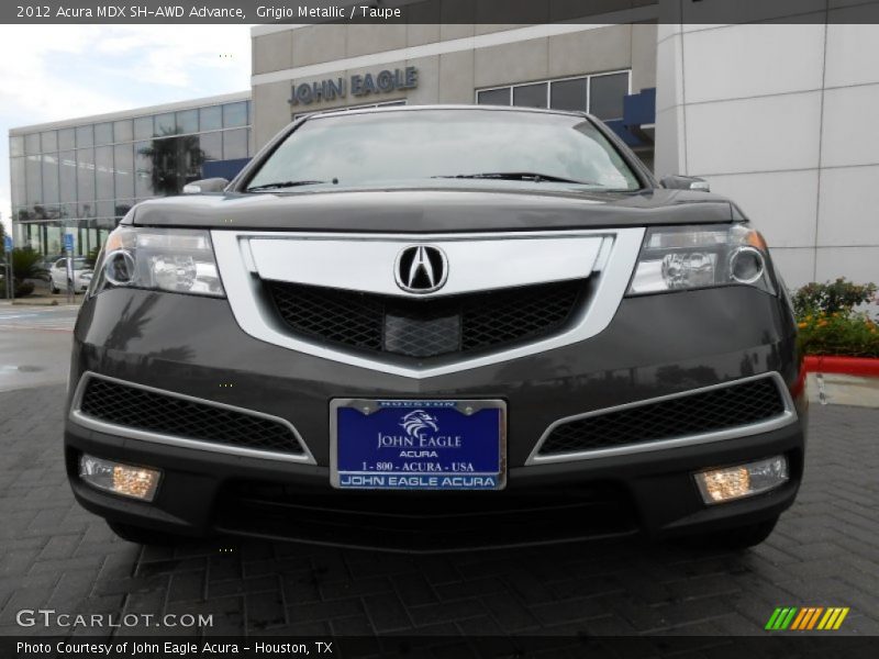 Grigio Metallic / Taupe 2012 Acura MDX SH-AWD Advance