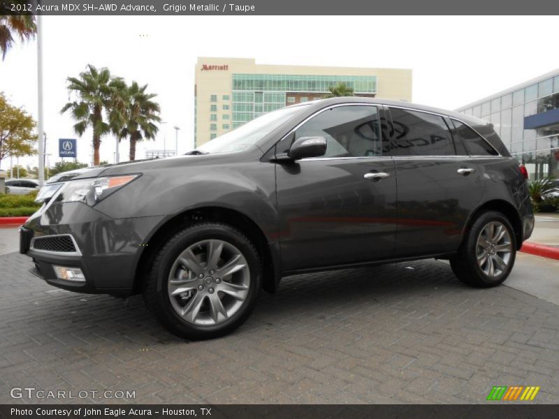 Grigio Metallic / Taupe 2012 Acura MDX SH-AWD Advance