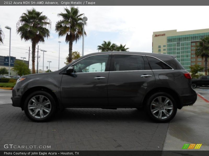 Grigio Metallic / Taupe 2012 Acura MDX SH-AWD Advance