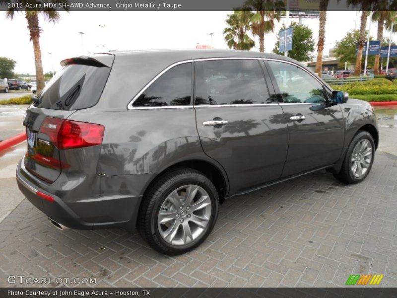 Grigio Metallic / Taupe 2012 Acura MDX SH-AWD Advance