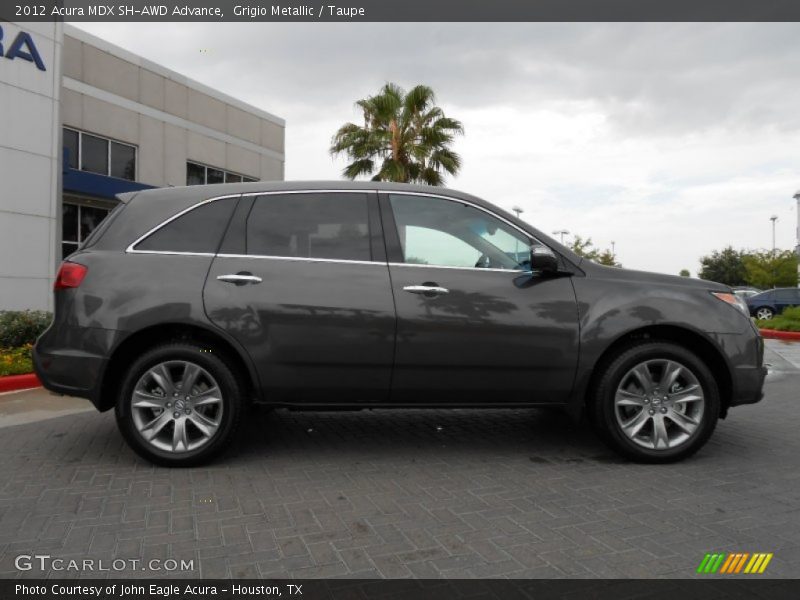 Grigio Metallic / Taupe 2012 Acura MDX SH-AWD Advance