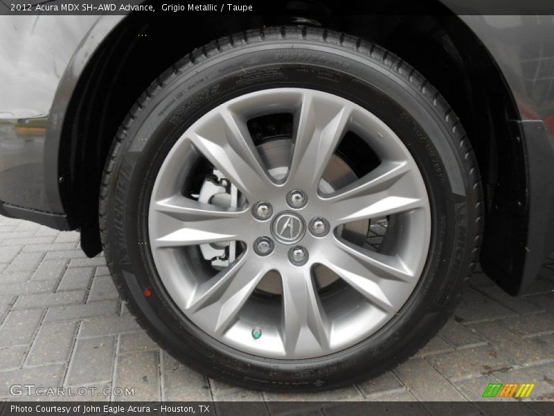 Grigio Metallic / Taupe 2012 Acura MDX SH-AWD Advance