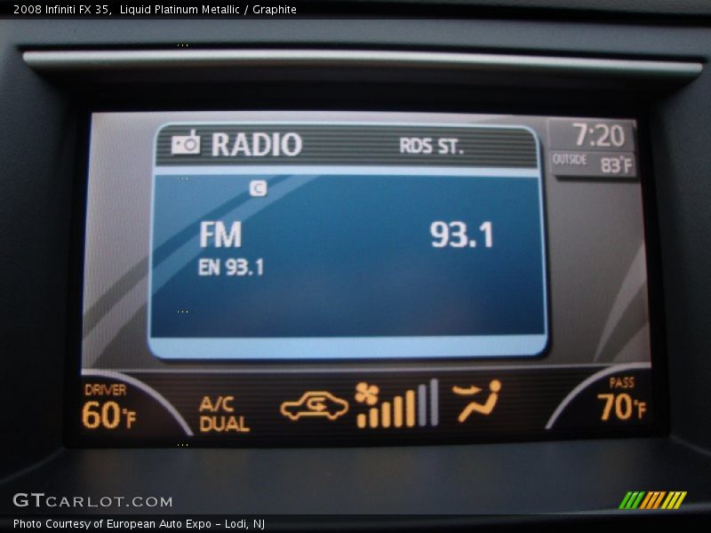Liquid Platinum Metallic / Graphite 2008 Infiniti FX 35