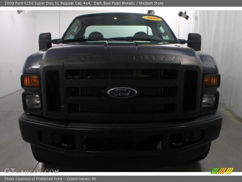 Dark Blue Pearl Metallic / Medium Stone 2009 Ford F250 Super Duty XL Regular Cab 4x4