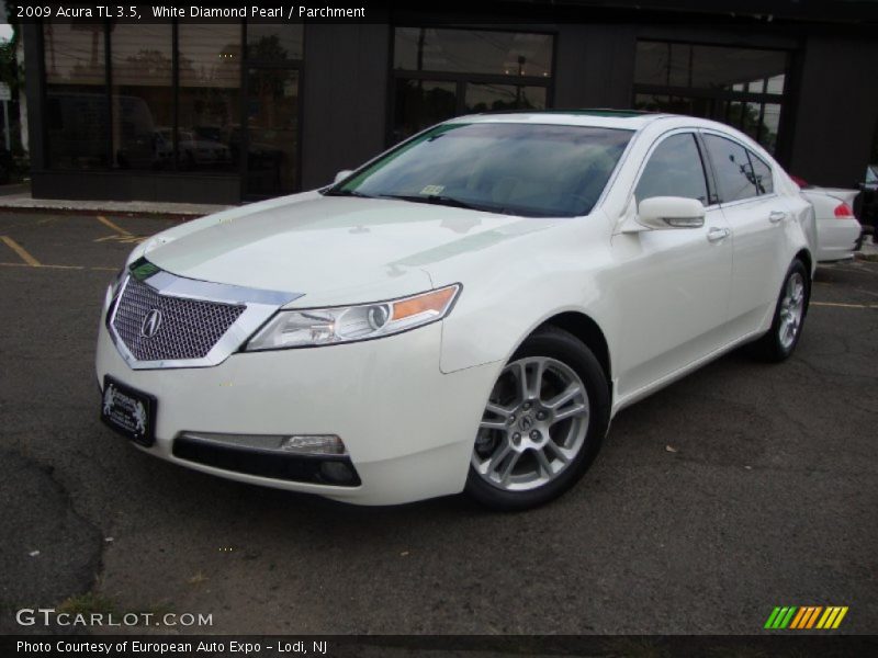 White Diamond Pearl / Parchment 2009 Acura TL 3.5