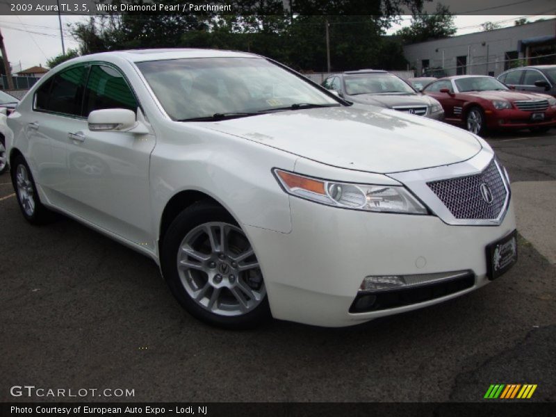 White Diamond Pearl / Parchment 2009 Acura TL 3.5
