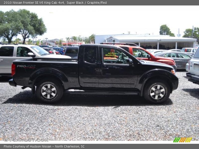 Super Black / Graphite/Red 2010 Nissan Frontier SE V6 King Cab 4x4