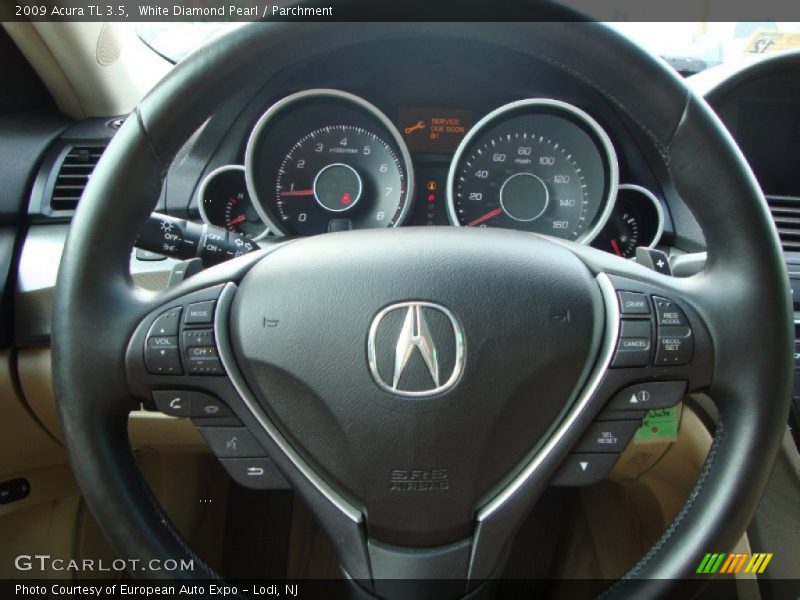 White Diamond Pearl / Parchment 2009 Acura TL 3.5