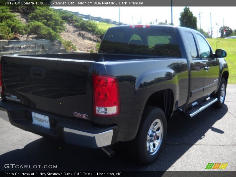 Midnight Blue Metallic / Dark Titanium 2012 GMC Sierra 1500 SL Extended Cab