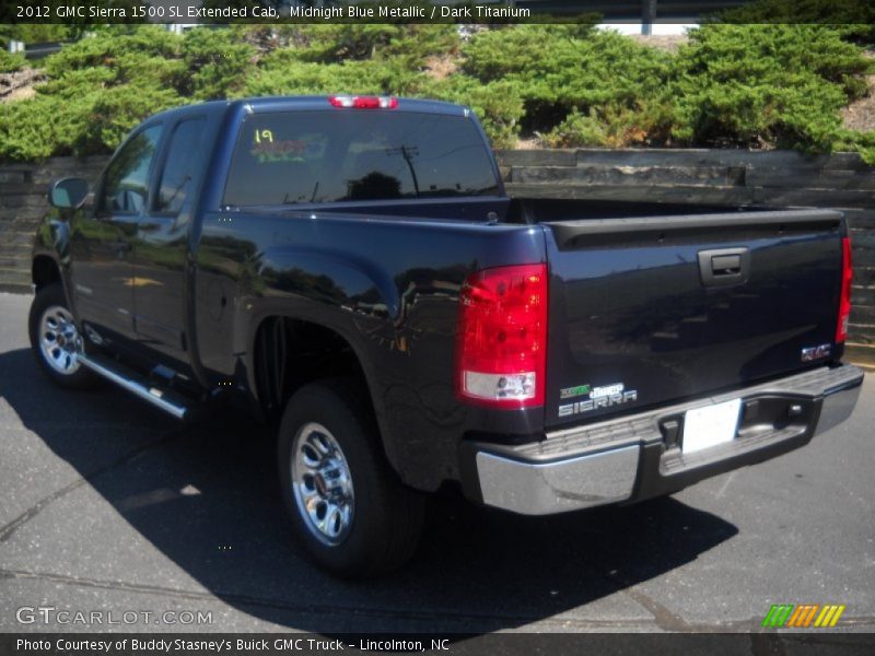 Midnight Blue Metallic / Dark Titanium 2012 GMC Sierra 1500 SL Extended Cab