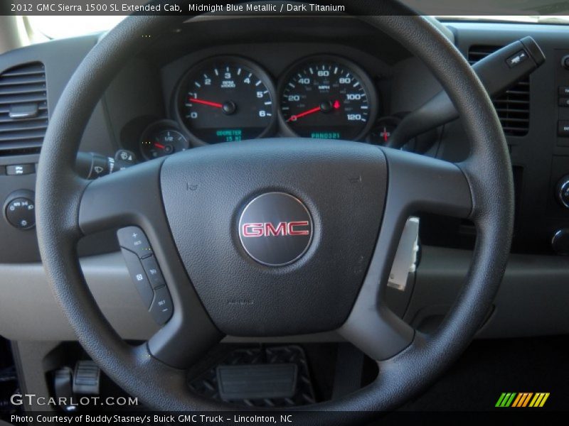Midnight Blue Metallic / Dark Titanium 2012 GMC Sierra 1500 SL Extended Cab