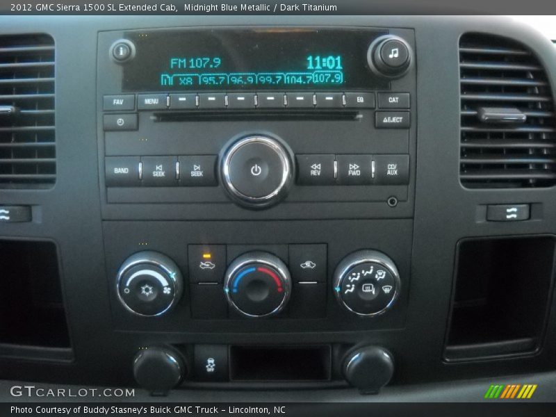 Midnight Blue Metallic / Dark Titanium 2012 GMC Sierra 1500 SL Extended Cab