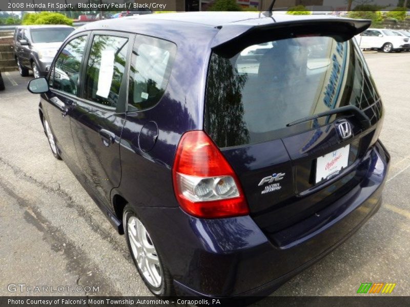 Blackberry Pearl / Black/Grey 2008 Honda Fit Sport