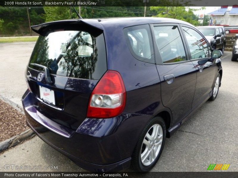Blackberry Pearl / Black/Grey 2008 Honda Fit Sport