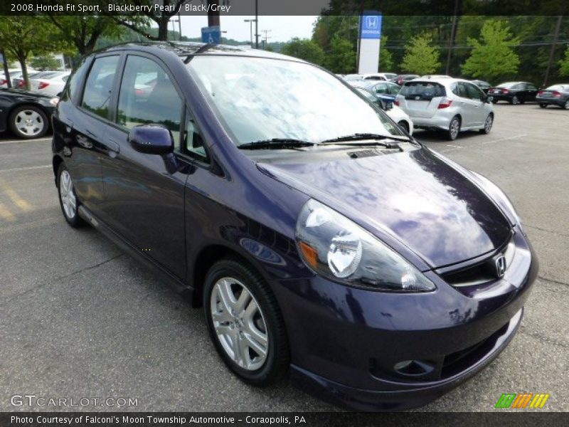 Blackberry Pearl / Black/Grey 2008 Honda Fit Sport