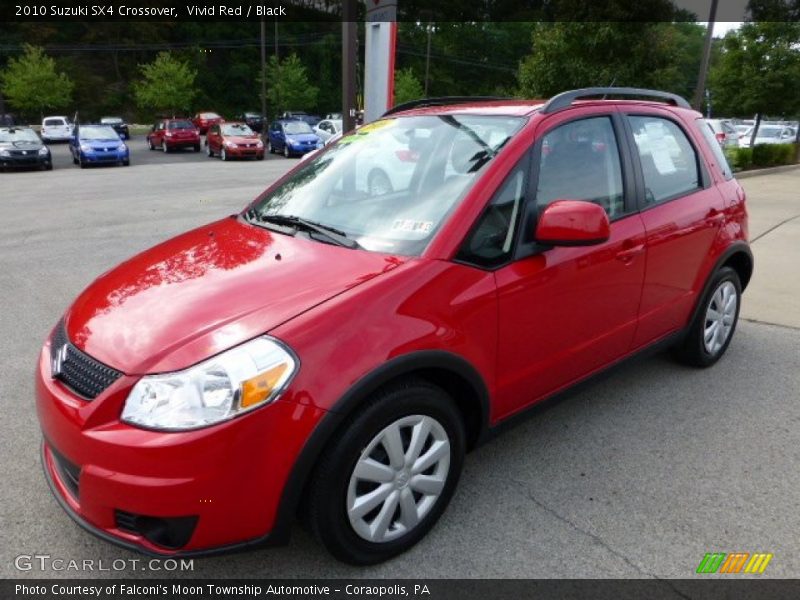 Vivid Red / Black 2010 Suzuki SX4 Crossover