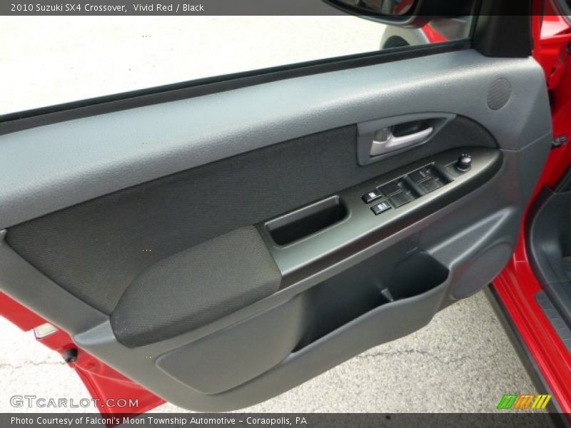 Vivid Red / Black 2010 Suzuki SX4 Crossover
