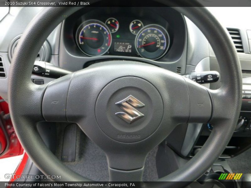 Vivid Red / Black 2010 Suzuki SX4 Crossover