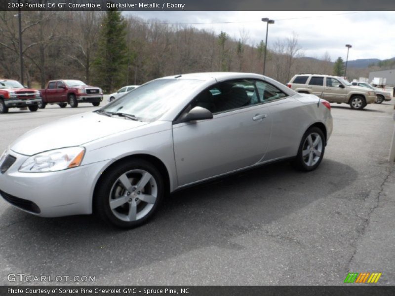 Quicksilver Metallic / Ebony 2009 Pontiac G6 GT Convertible