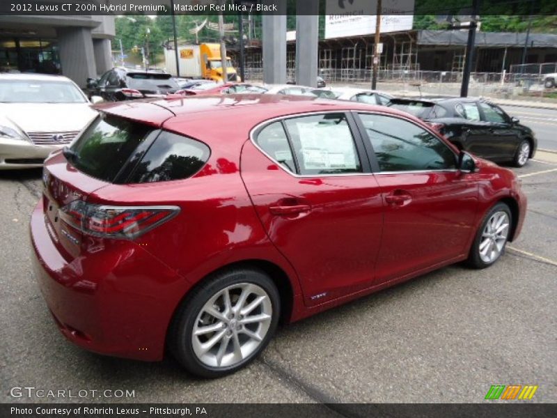 Matador Red Mica / Black 2012 Lexus CT 200h Hybrid Premium