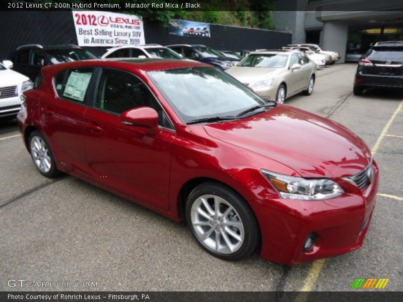 Matador Red Mica / Black 2012 Lexus CT 200h Hybrid Premium