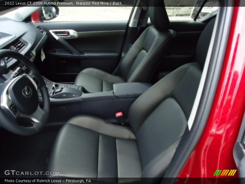 Front Seat of 2012 CT 200h Hybrid Premium