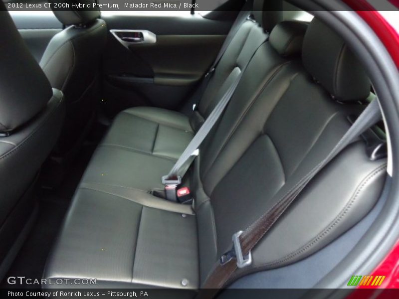 Rear Seat of 2012 CT 200h Hybrid Premium