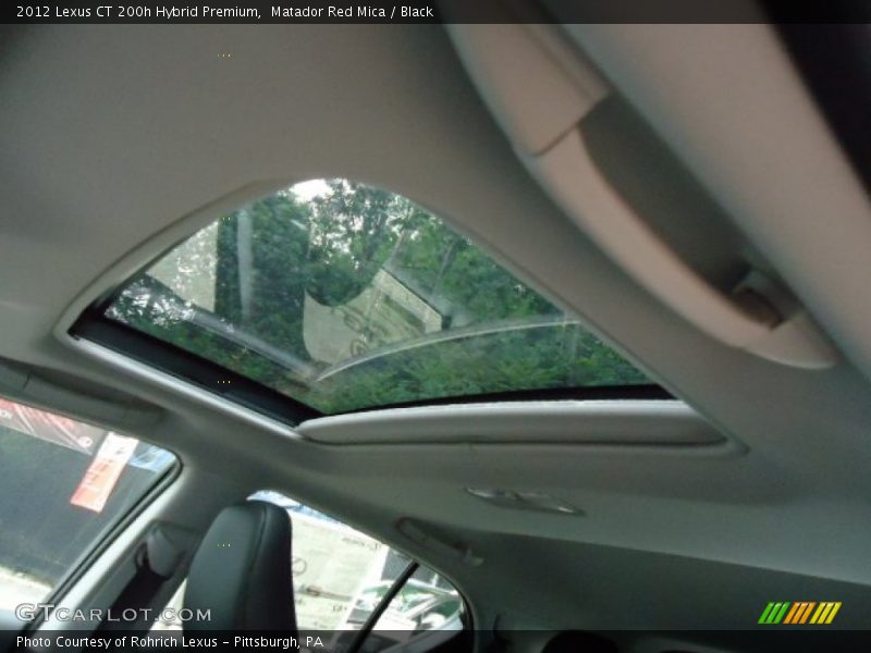 Matador Red Mica / Black 2012 Lexus CT 200h Hybrid Premium