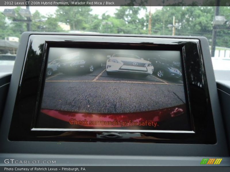 Matador Red Mica / Black 2012 Lexus CT 200h Hybrid Premium