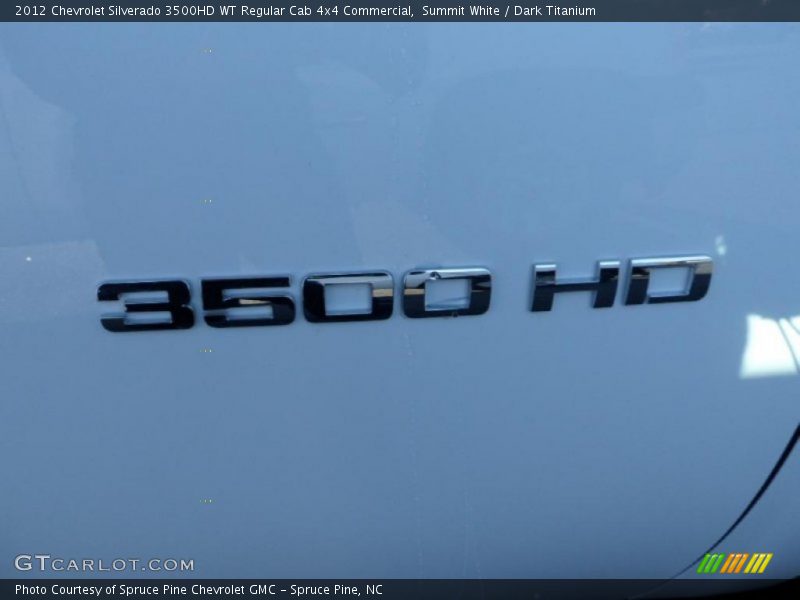 Summit White / Dark Titanium 2012 Chevrolet Silverado 3500HD WT Regular Cab 4x4 Commercial